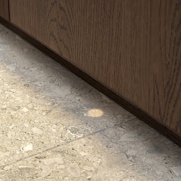 Dishwasher with beam on floor, lighting the floor when running.