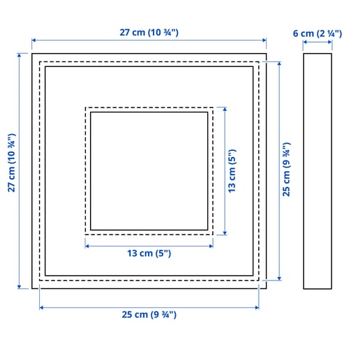 SANNAHED برواز, أبيض, ‎25x25 سم‏
