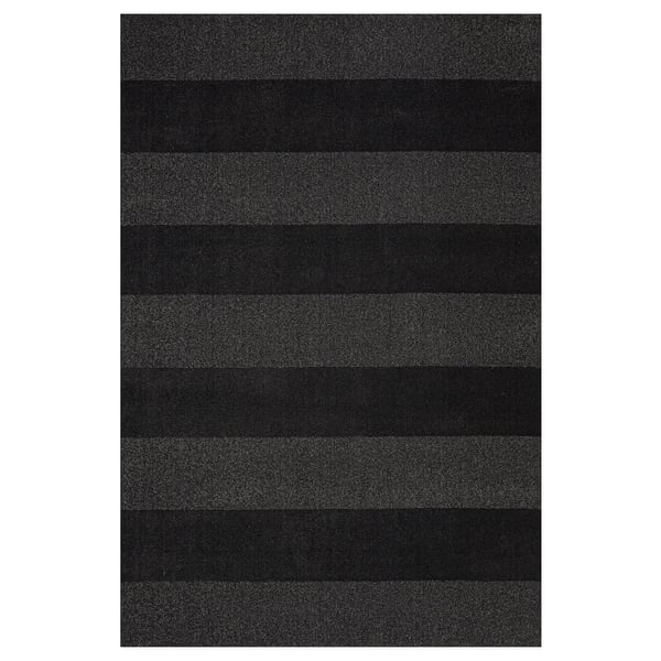 LANDSVÄG ランドスヴェグ ラグ パイル短, ダークグレー, 133x195 cm