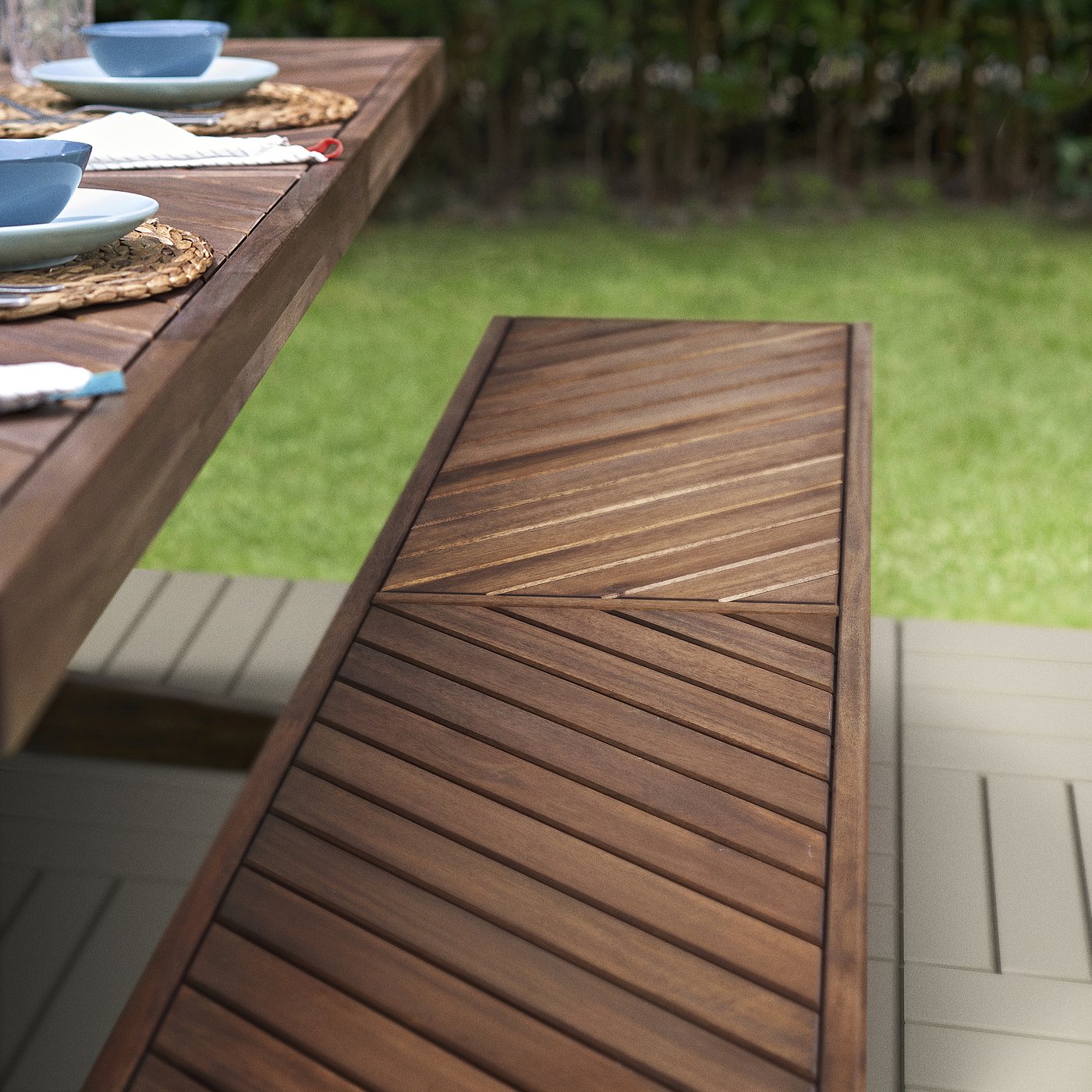 NORRMANSÖ ノッルマンソー ベンチ 屋外用, アカシア材, 200 cm NORRMANSÖ ノッルマンソー ベンチ 屋外用, アカシア材, 200 cm