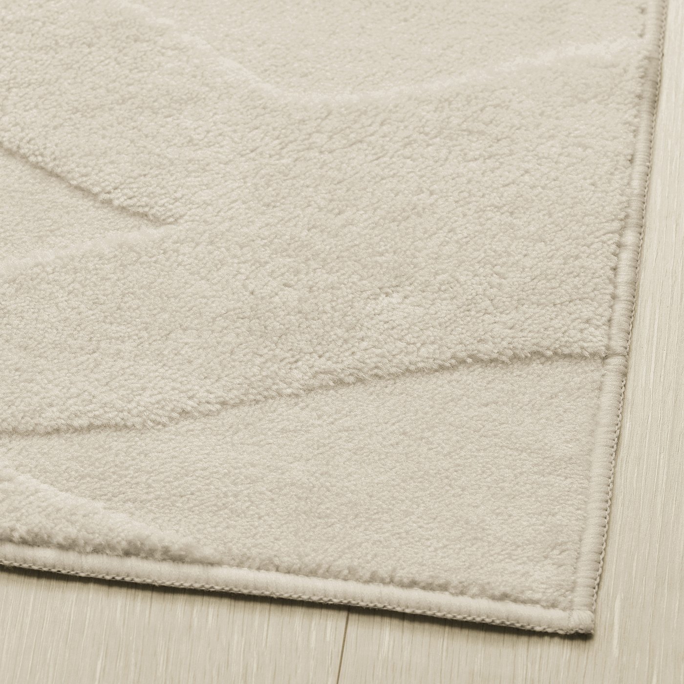 VÄXELFEL ヴェクセルフェル ラグ パイル短, オフホワイト, 160x230 cm