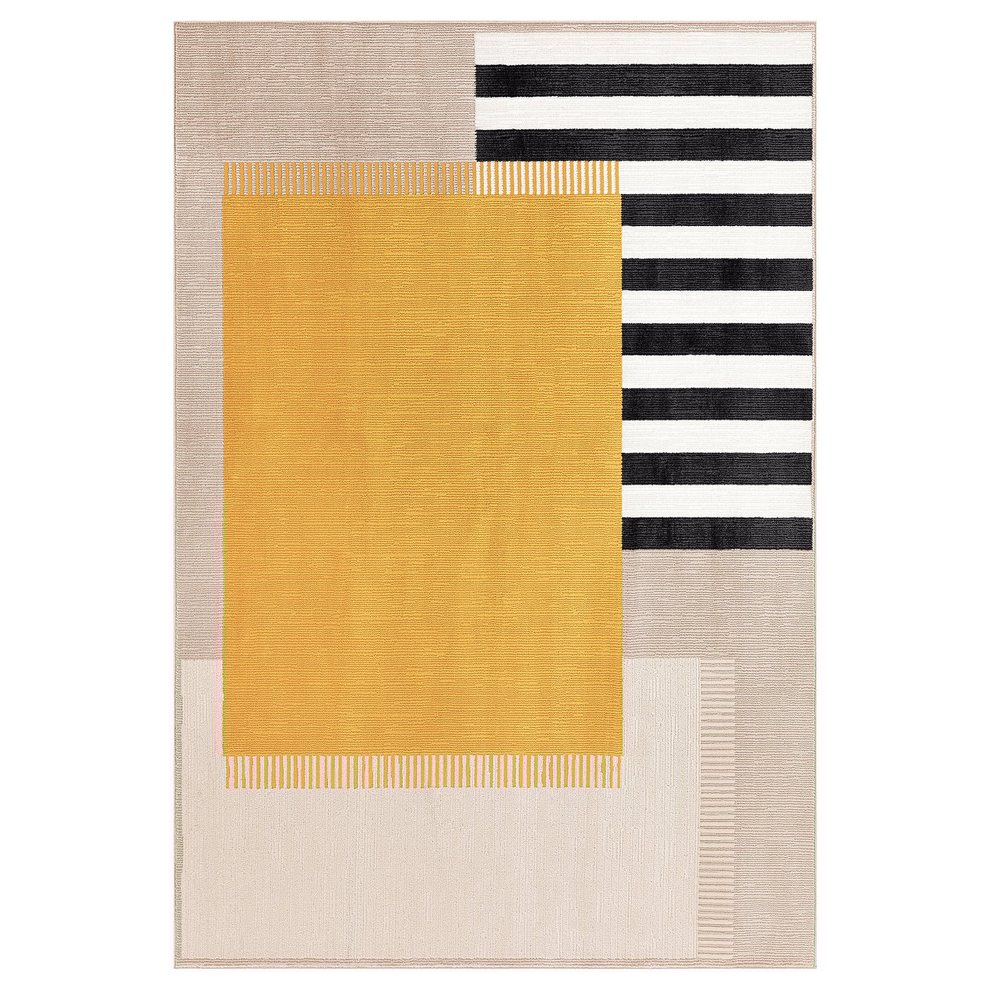 IKEA エルスィステム ラグ パイル短 133x195 cm ELSYSTEM エルスィステム ラグ パイル短, マルチカラー, 133x195