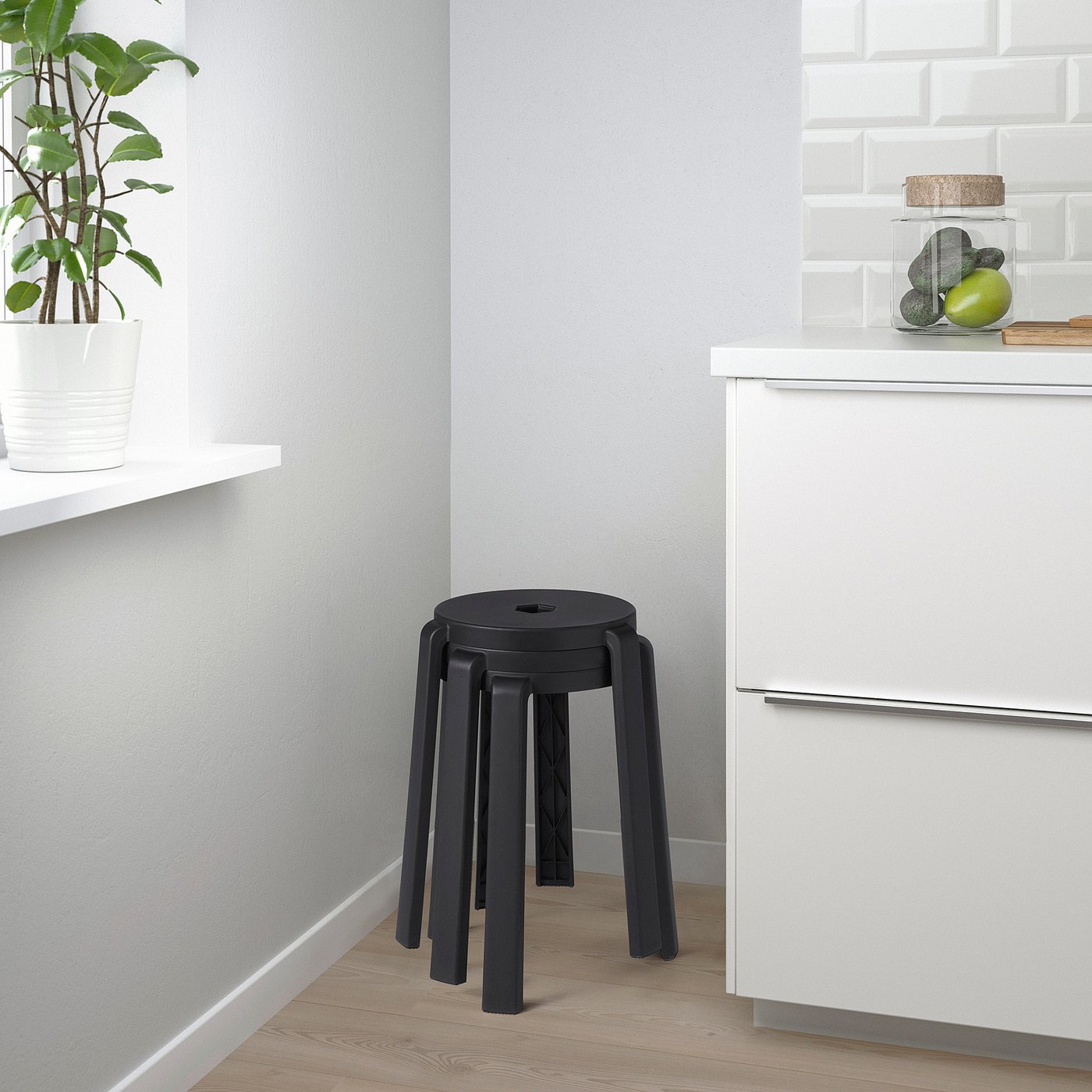 IBBARBO イッバルボー スツール, ダークグレー - IKEA