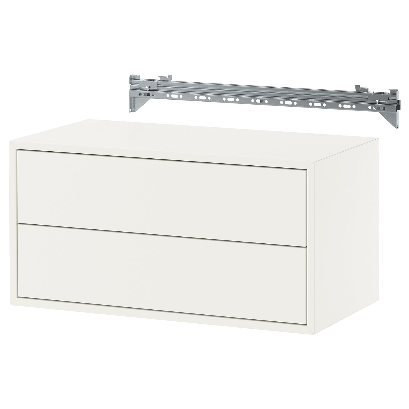 【完成品】IKEA エーケト　3段　ホワイト EKET エーケト キャビネットコンビネーション 脚付き, ホワイト