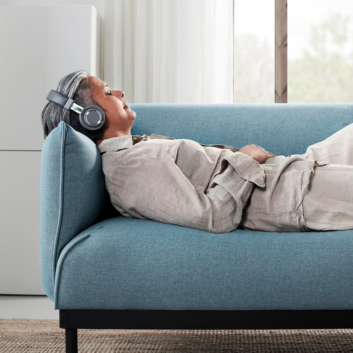 ÄPPLARYD エップラリード 3人掛けソファ, グンナレド ライトブルー - IKEA