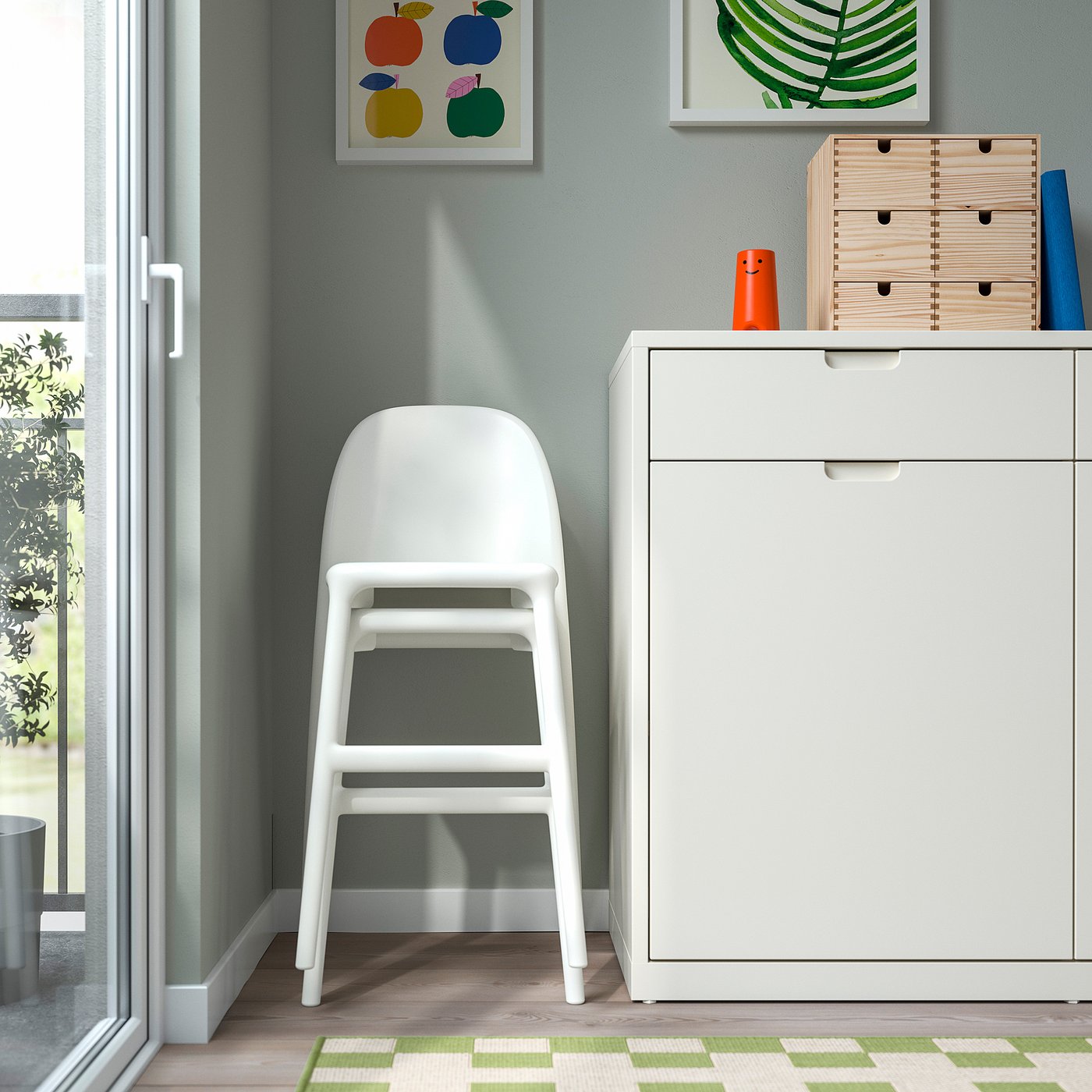 イケア ウルバン　3脚 ベビーチェア ホワイト URBAN ウルバン 子ども用チェア, ホワイト - IKEA