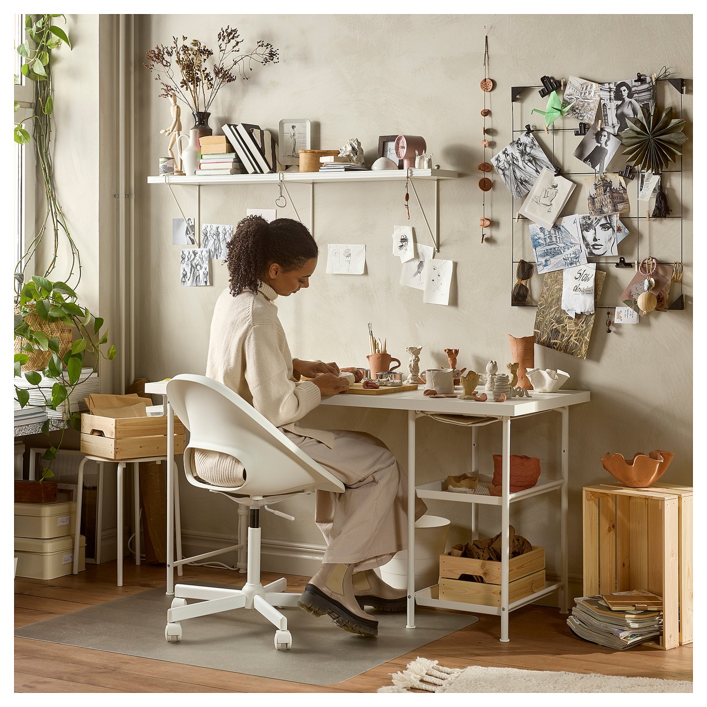 IKEA LAGKAPTEN ラグカプテン　デスク　テーブル LAGKAPTEN ラグカプテン / SPÄND スペンド デスク, ホワイト