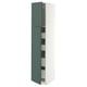 METOD / MAXIMERA Hi cab w 2 doors/4 drawers, white/Aspudden dark grey-green, 40x60x200 cm
