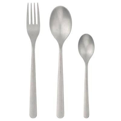 PRAKTBOTIA แพรคโบเทีย ชุดอุปกรณ์รับประทานอาหาร 12 ชิ้น, สเตนเลส