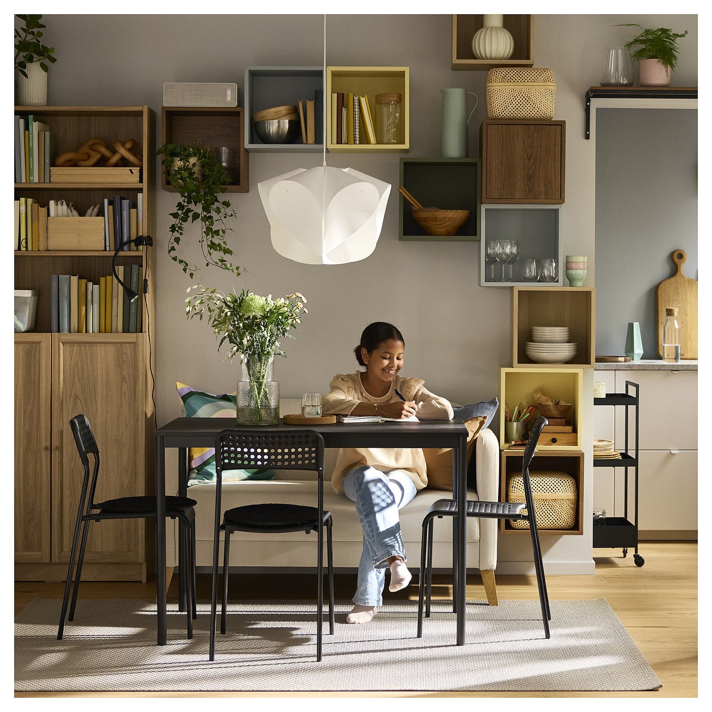 IKEA ラグ 平織り モールム 160cm×230cm ベージュ イケア MORUM モールム ラグ 平織り、室内/屋外用, 室内/屋外用
