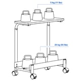 LÅNESPELARE عربة كمبيوتر برف, أسود, ‎50x27 سم‏
