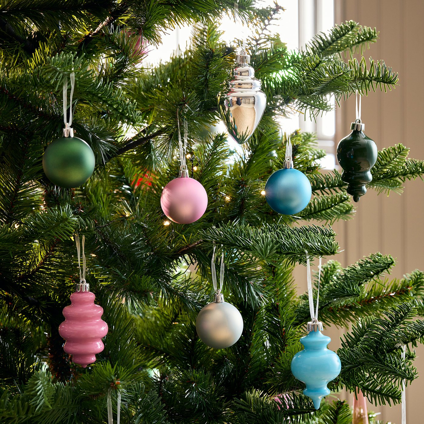 【値下げ】Alsace クリスマスツリーIKEAオーナメント、クリスマスライト付 公式】Alsace アルザスツリー｜Online Shop｜本物志向の