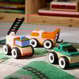 LILLABO リラブー 乗り物セット 3点, 消防車 スポーツカー/レッカー車 マルチカラー