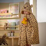 SANDLÖPARE منشفة مع غطاء., بني فاتح/نقش الفهد, ‎70x140 سم‏