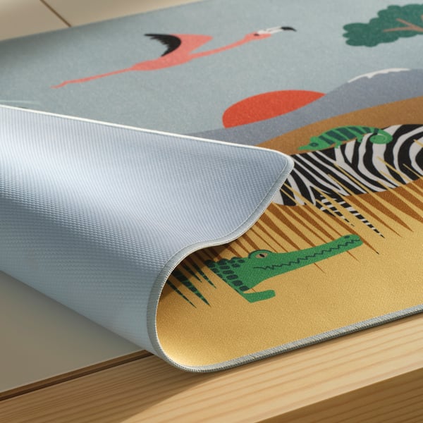 SANDLÖPARE لبادة مكتب, عدة ألوان الحيوانات في السافانا, ‎38x60 سم‏