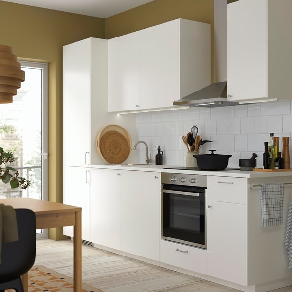 METOD מטבח, לבן/Veddinge לבן, 287x60x228 ס"מ