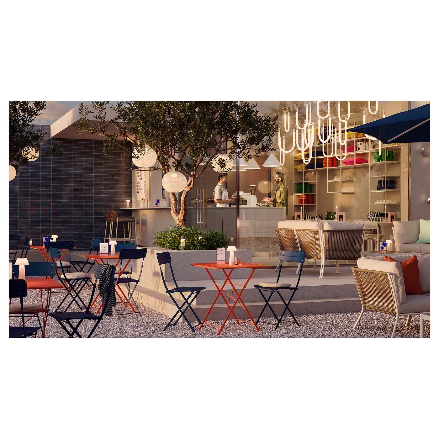 【すすすす】IKEA テーブル SUNDSÖ スンドソー テーブル, チャコール 屋外用, 65x65 cm - IKEA