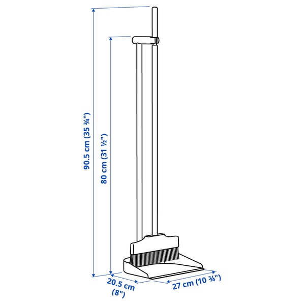 Illustration with measurements for the product: VINDSIKT.