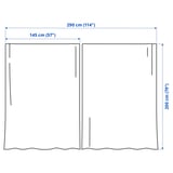 BERGNEJLIKA ベリネイリカ レースカーテン1組, ホワイト/ヘディングテープ付き, 145x200 cm