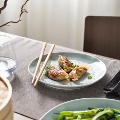 FORELLTETRA ФОРЕЛЛТЕТРА Тарелка десертная, бирюзовый/серый, 19 см