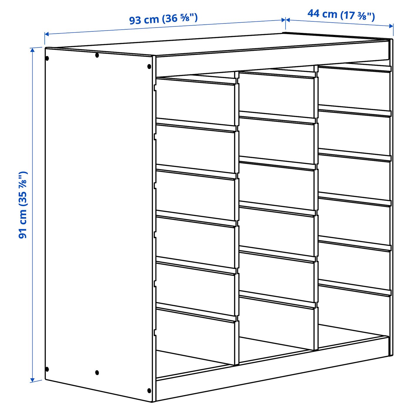 IKEA トロファスト　フレーム TROFAST トロファスト フレーム, ホワイト, 46x30x95 cm - IKEA