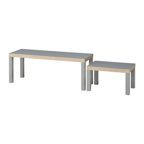 LACK lauade komplekt 120x40 un 60x40, hall/puu