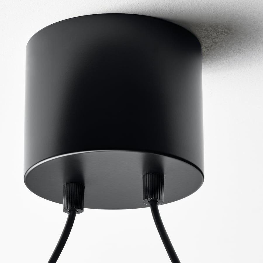 ACKJA iekaramā griestu lampa, liektā formā/melnā krāsā, 60 cm