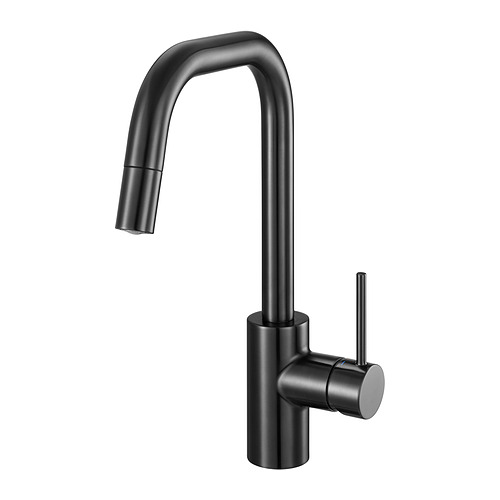 ÄLMAREN - bateria z wyciąganą wylewką, czarny