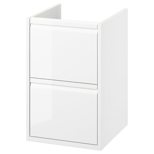 ÄNGSJÖN Шафка під умивальник із шухлядами - глянець білий 40x48x63 см