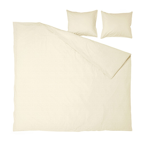 ÄNGSLILJA - poszwa na kołdrę i 2 poszewki, 200x200/50x60 cm, naturalny