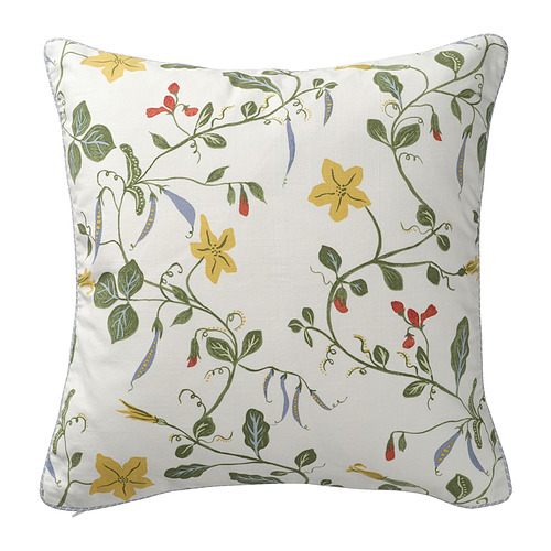 ÄNGSPALPMAL - poszewka, 50x50 cm, biały/wzór kwiatowy