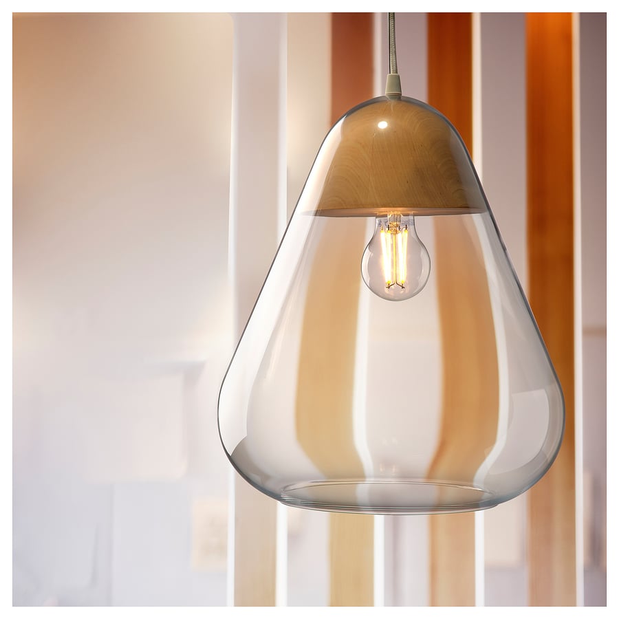 AKTERGAST Piekaramā lampa - stikls/bērza masīvs 30 cm AKTERGAST Piekaramā lampa - stikls/bērza masīvs 30 cm