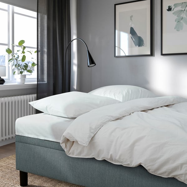 ANGSTA Rozkładana sofa 3osobowa, z szezlongiem turkusowy IKEA