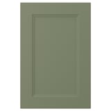 Zielone drzwi szafy AXSTAD o płaskiej konstrukcji panelowej.