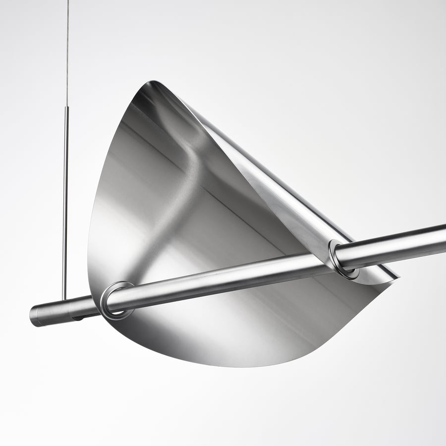 BACKSTÖRN LED iekaramā lampa, regulējama gaismas intensitāte/matēts alumīnijs, 108 cm
