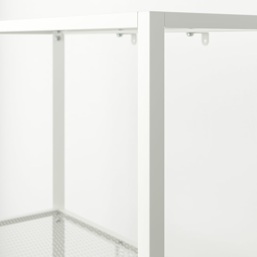 BAGGEBO, plaukts 60x25x116 cm metāls/baltā krāsā