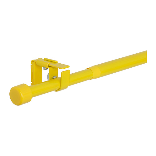 BEKRÄFTA - komplet karniszy, 120-210 cm 19 mm, żółty