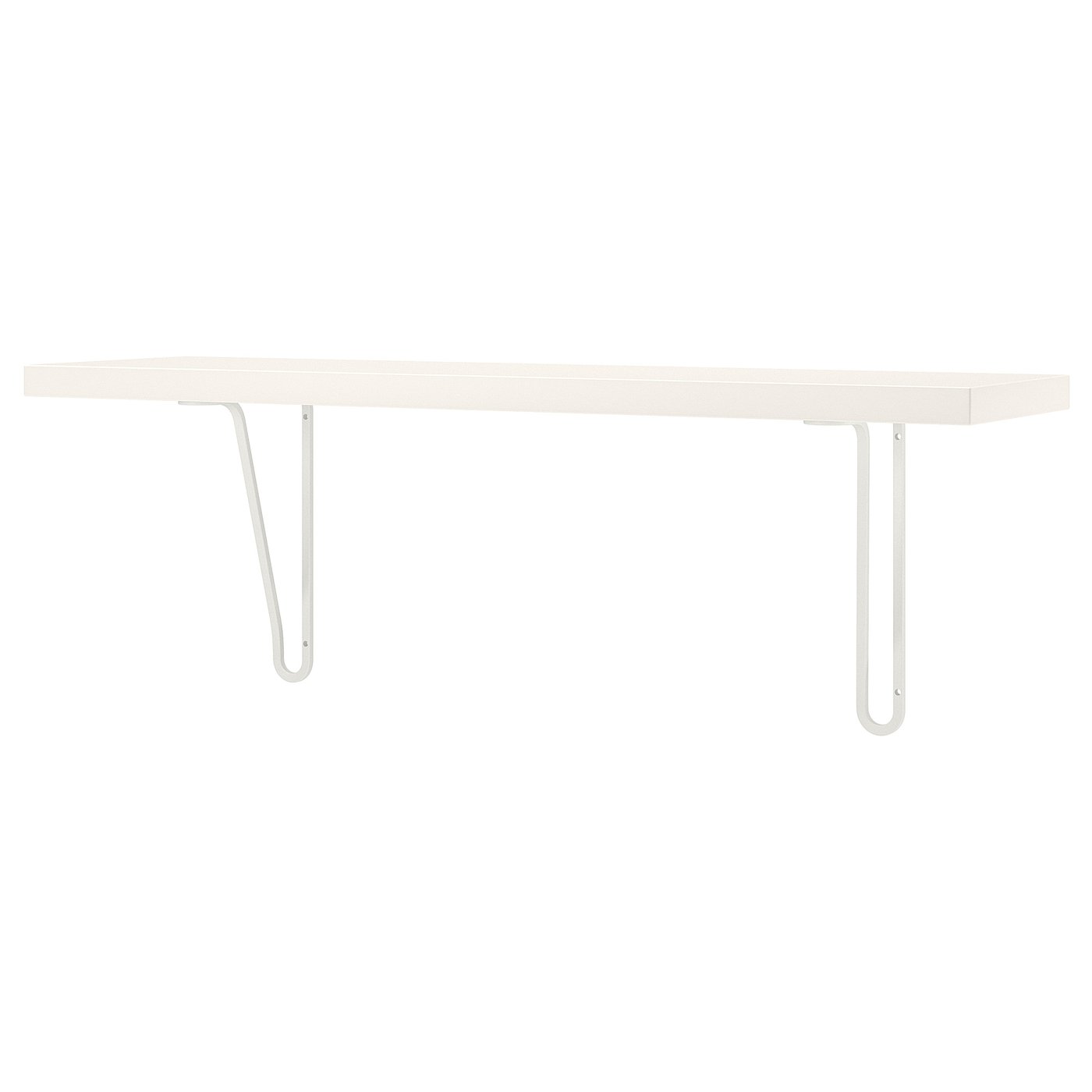 Настінна полиця IKEA BERGSHULT / FÖRLÄGGARE, білий / білий, 80 × 20 см
