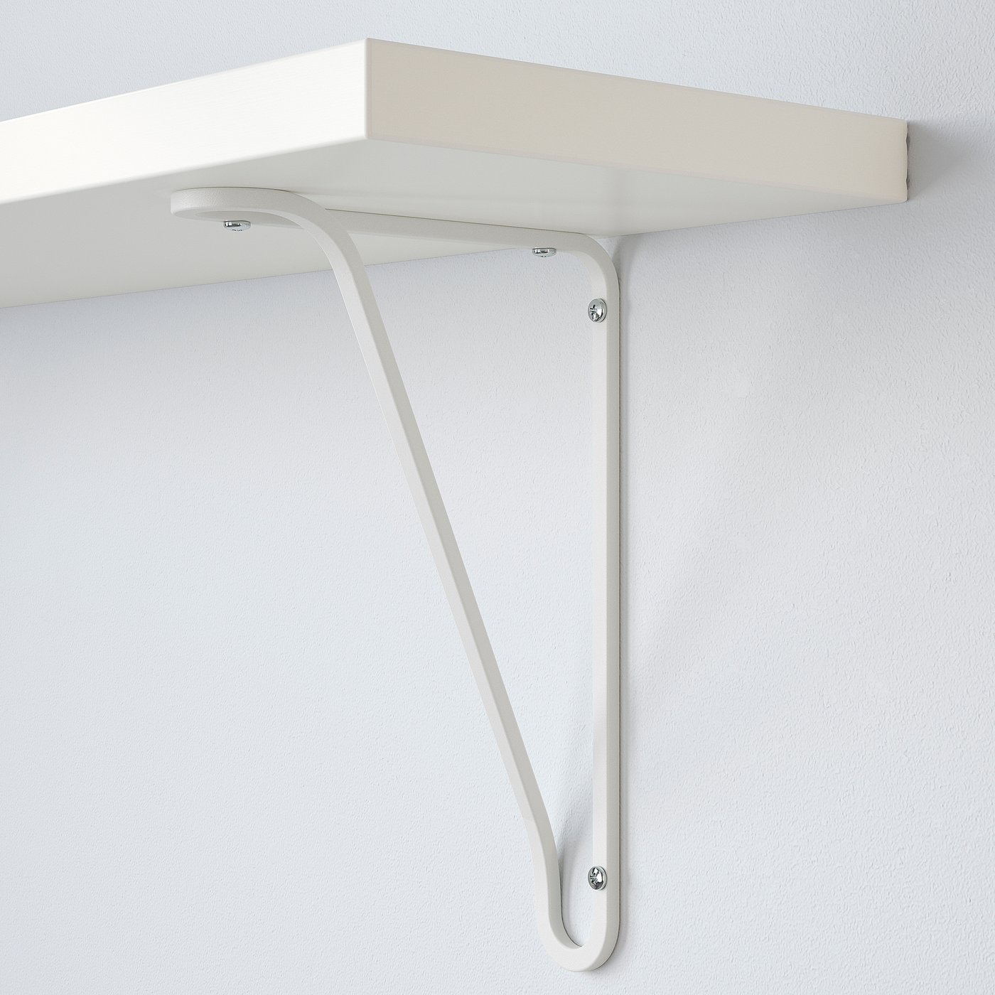 Настінна полиця IKEA BERGSHULT / FÖRLÄGGARE, білий / білий, 80 × 20 см — фото 4