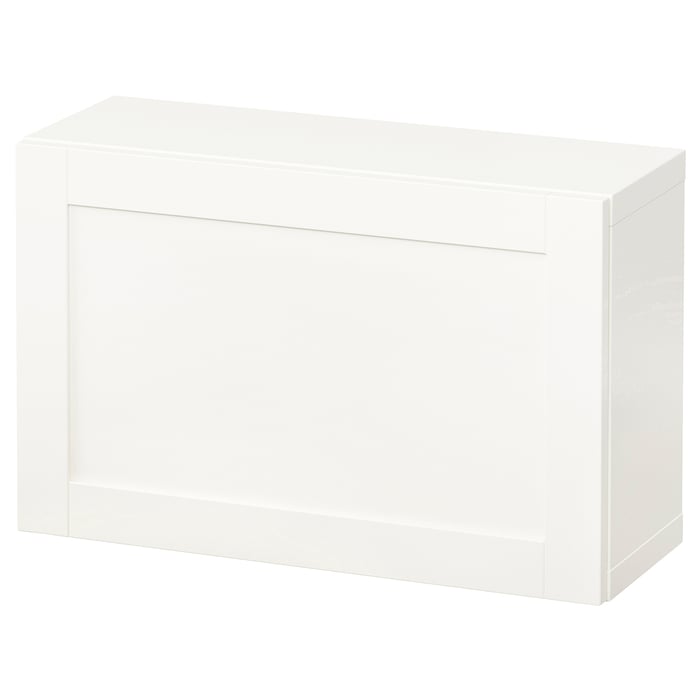 BESTÅ Комбінація настінних шафок, білий/Hanviken білий, 60x22x38 см