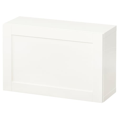 BESTÅ Комбінація настінних шафок - білий/Hanviken білий 60x22x38 см
