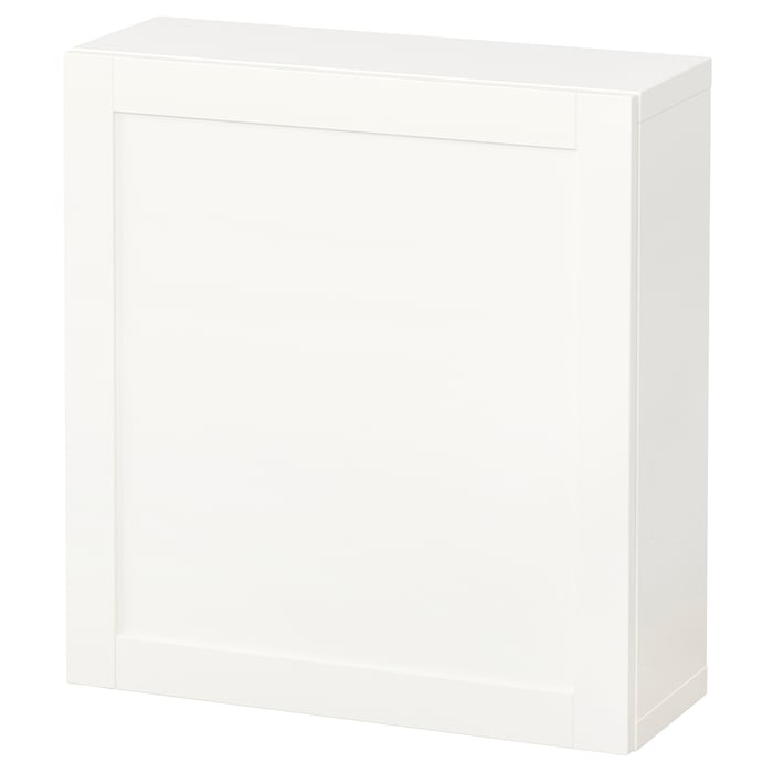 BESTÅ Комбінація настінних шафок, білий/Hanviken білий, 60x22x64 см