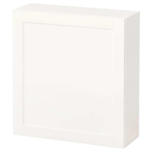 BESTÅ Комбінація настінних шафок - білий/Hanviken білий 60x22x64 см