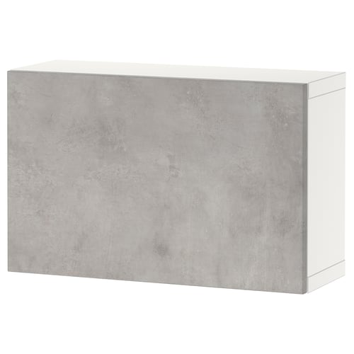 BESTÅ Комбінація настінних шафок - білий/Kallviken світло-сірий 60x22x38 см