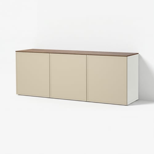 BESTÅ Комбінація настінних шафок - білий Krukmakare/бежевий горіх 180x42x65 см
