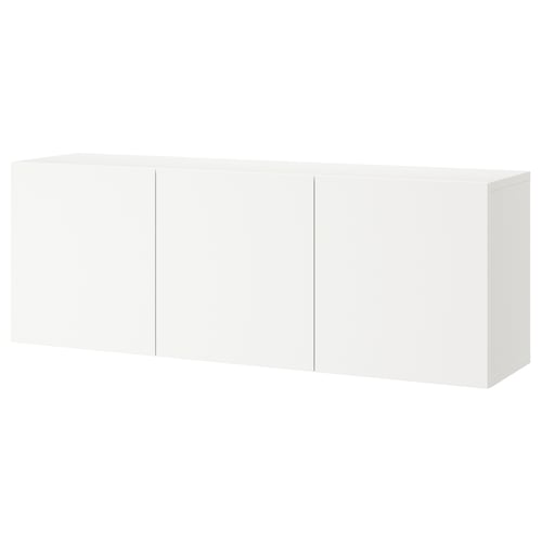 BESTÅ Комбінація настінних шафок - білий/Lappviken білий 180x42x64 см