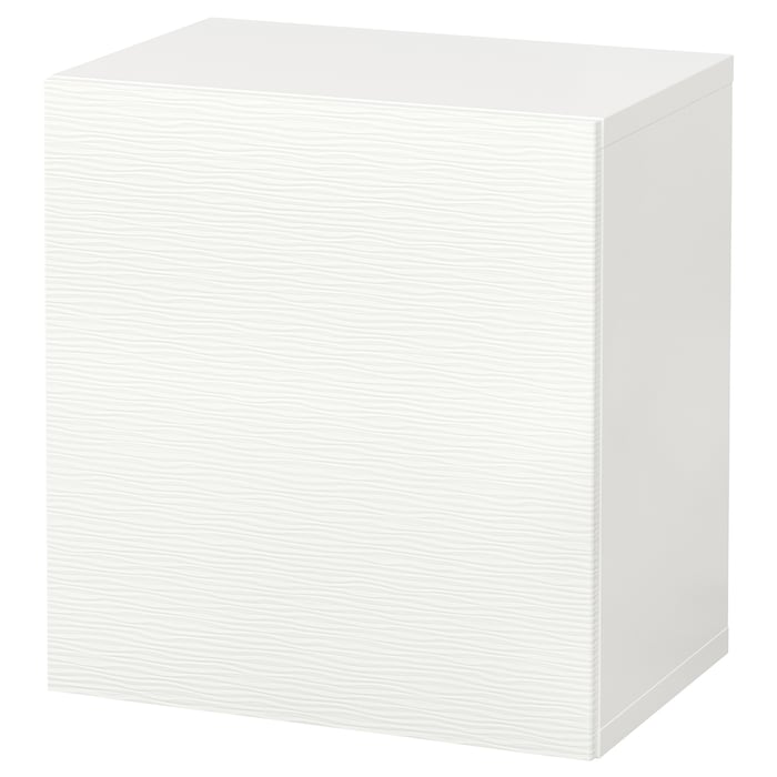 BESTÅ Комбінація настінних шафок, білий/Laxviken білий, 60x42x64 см