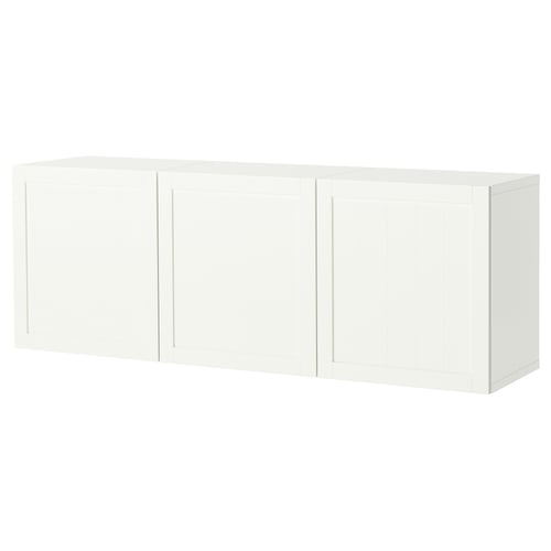 BESTÅ Комбінація настінних шафок - білий/Pipmakare білий 180x42x64 см
