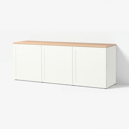 BESTÅ Комбінація настінних шафок - білий/Pipmakare білий 180x42x66 см