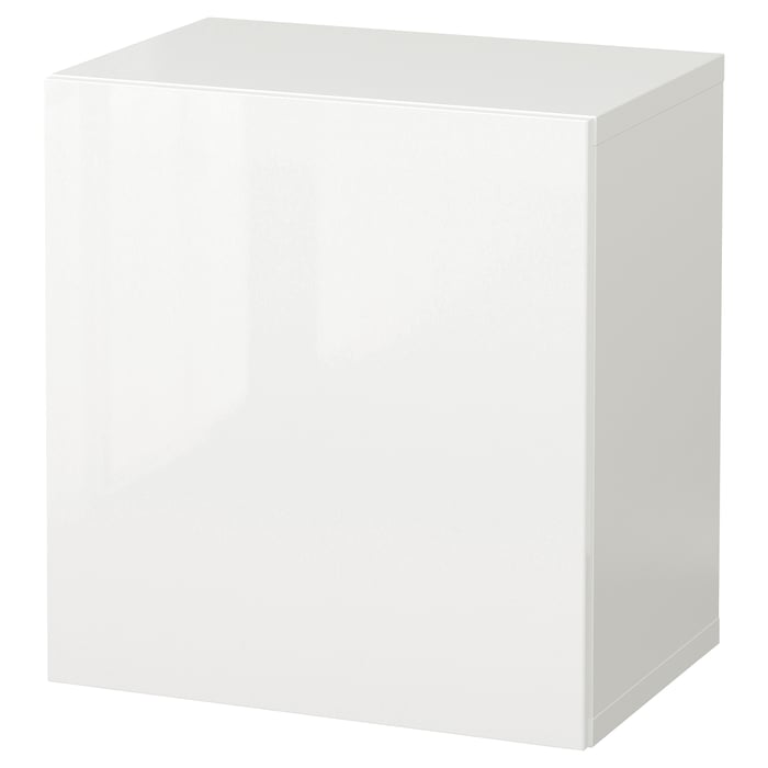 BESTÅ Комбінація настінних шафок, білий/Selsviken білий, 60x42x64 см